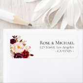 mooi floraal botanisch adreslabel etiket (Insitu)