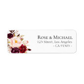 mooi floraal botanisch adreslabel etiket (Voorkant)