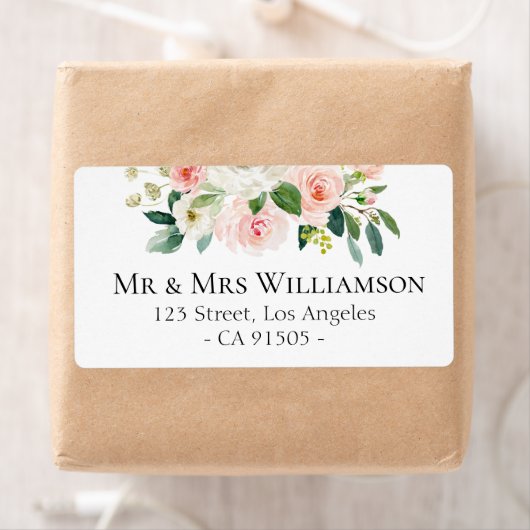 mooi floraal botanisch adreslabel etiket (Insitu)