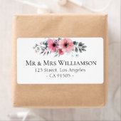 mooi floraal botanisch adreslabel etiket (Insitu)