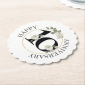 Mooi Floral 10e JUBILEUM Kartonnen Onderzetters (Gekanteld)