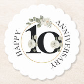 Mooi Floral 10e JUBILEUM Kartonnen Onderzetters (Voorkant)