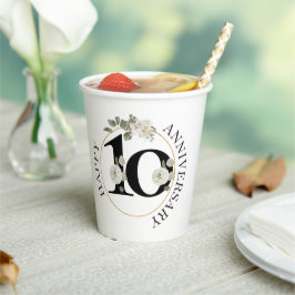 Mooi Floral 10e JUBILEUM Papieren Bekers