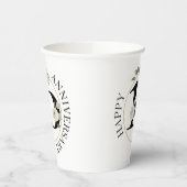 Mooi Floral 10e JUBILEUM Papieren Bekers (Links)