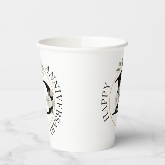 Mooi Floral 10e JUBILEUM Papieren Bekers (Links)