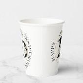 Mooi Floral 10e JUBILEUM Papieren Bekers (Rechts)