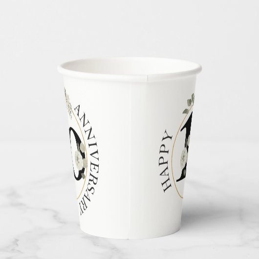 Mooi Floral 10e JUBILEUM Papieren Bekers (Rechts)