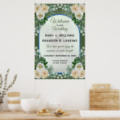 Mooi Floral 24-inch x36-inch Welkomstwoord Poster  (Keuken)