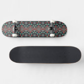 Mooi Floral Cross Stitch Embroidery Pattern Persoonlijk Skateboard (Horizontaal)