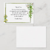 Mooi Floral Lijst Dank je wel Notitiekaartje (Voorkant / Achterkant)