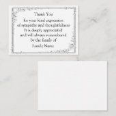 Mooi Floral Lijst Dank je wel Notitiekaartje (Voorkant / Achterkant)