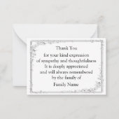 Mooi Floral Lijst Dank je wel Notitiekaartje (Voorkant)