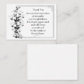 Mooi Floral Lijst Dank je wel Notitiekaartje (Voorkant / Achterkant)