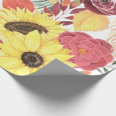 Mooi Floral patroon met helder najaar Cadeaupapier (Hoek)