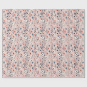 Mooi Floral Pattern Cadeaupapier (Vlak)