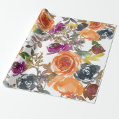 Mooi Floral Pattern Cadeaupapier (Uitgerold)