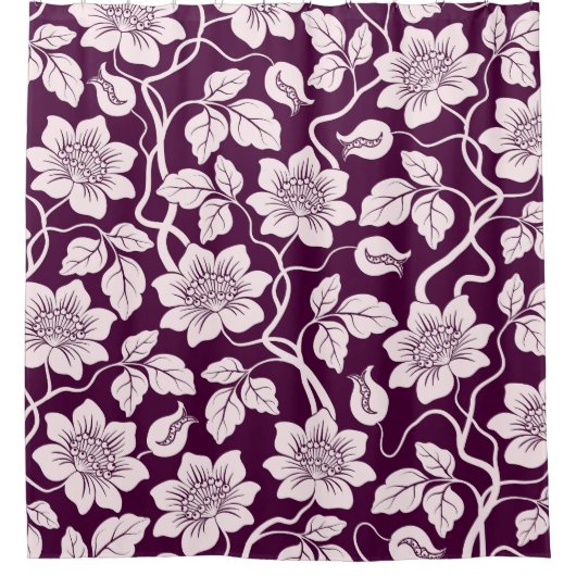 Mooi Floral Pattern Douchegordijn (Voorkant)