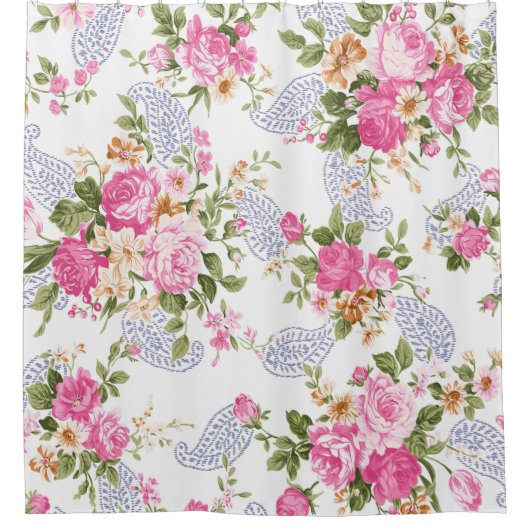 Mooi Floral Pattern Douchegordijn (Voorkant)