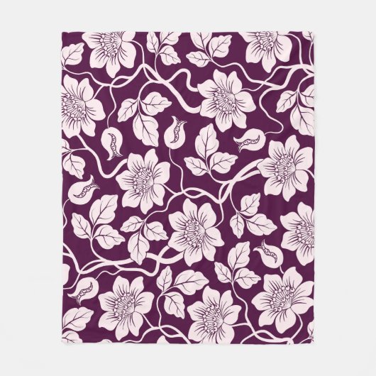 Mooi Floral Pattern Fleece Deken (Voorkant)
