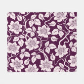 Mooi Floral Pattern Fleece Deken (Voorkant (Horizontaal))