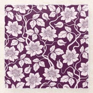 Mooi Floral Pattern Glazen Onderzetter