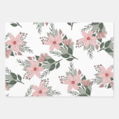 Mooi Floral Pattern Inpakpapier Vel (Voorkant 2)
