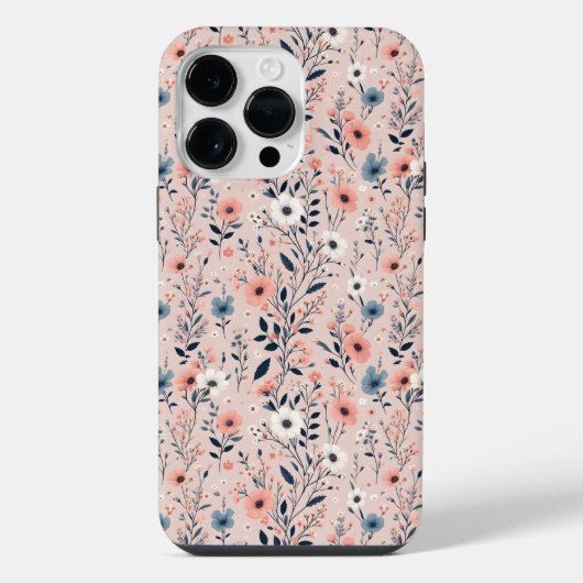 Mooi Floral Pattern iPhone Hoesje (Achterkant)