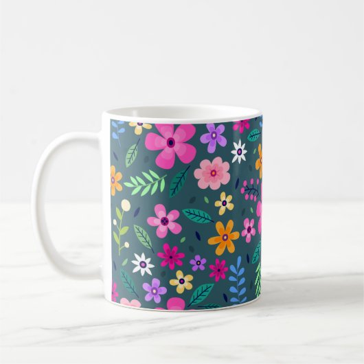 Mooi Floral Pattern Koffiemok (Links)
