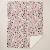 Mooi Floral Pattern Sherpa Deken (Voorkant)