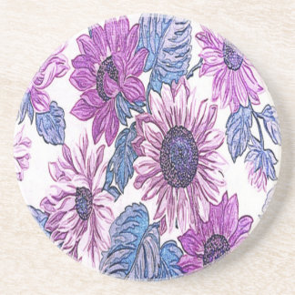 Mooi Floral Pattern Zandsteen Onderzetter