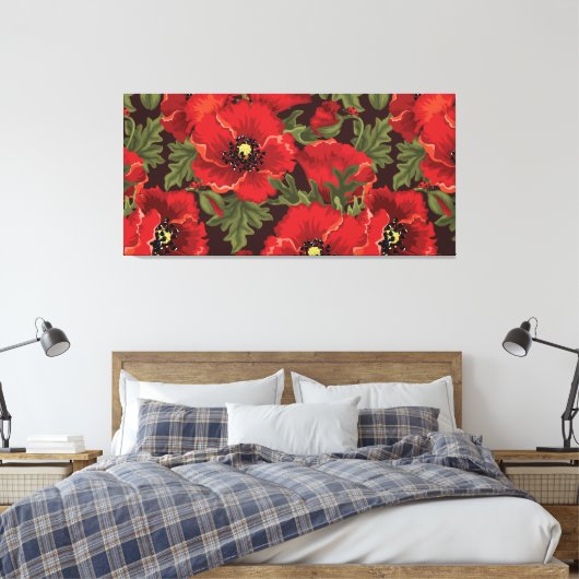 Mooi Floral Sketch Canvas (Insitu (Slaapkamer))