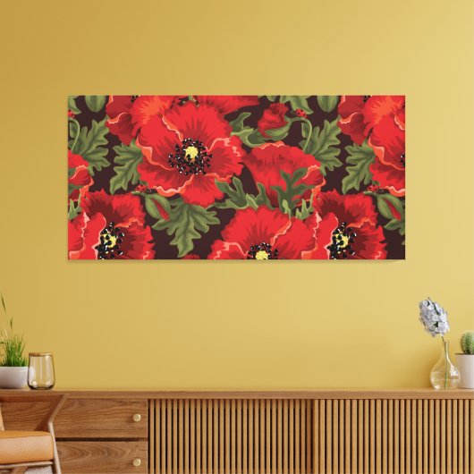 Mooi Floral Sketch Canvas (Insitu (Woonkamer))