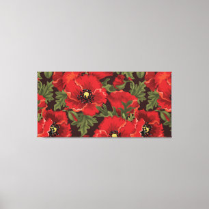 Mooi Floral Sketch Canvas Afdruk