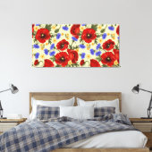 Mooi Floral Sketch Canvas Afdruk (Insitu (Slaapkamer))