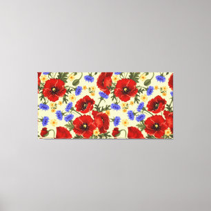 Mooi Floral Sketch Canvas Afdruk