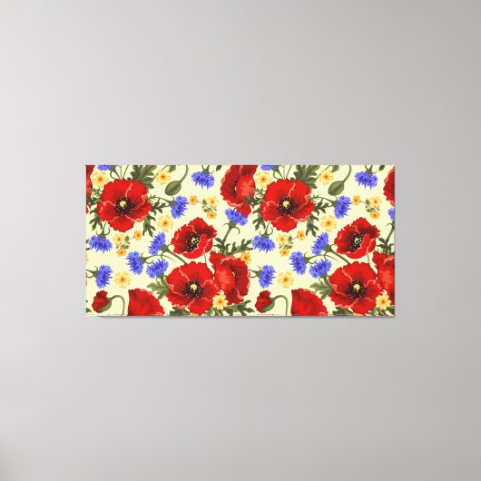 Mooi Floral Sketch Canvas Afdruk (Voorkant)