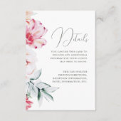 Mooi Floral Wedding Detail White Informatiekaartje (Voorkant)