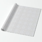 Mooi Floral White Damask-ontwerp Cadeaupapier (Uitgerold)