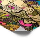 Mooi Floralpunk Balinese Girl Poster (Hoek)