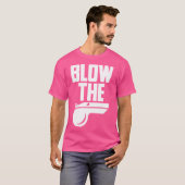 Mooi fluitvolleybal blazen het fluitje slecht verw t-shirt (Voorkant volledig)