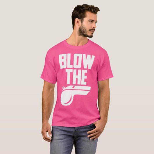 Mooi fluitvolleybal blazen het fluitje slecht verw t-shirt (Voorkant volledig)