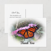 Mooi Foto Dankjewelansichtkaart van Monarchvlinder Briefkaart (Voorkant / Achterkant)