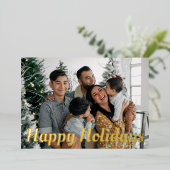 Mooi foto prettige feestdagen bericht (Staand Voorkant)