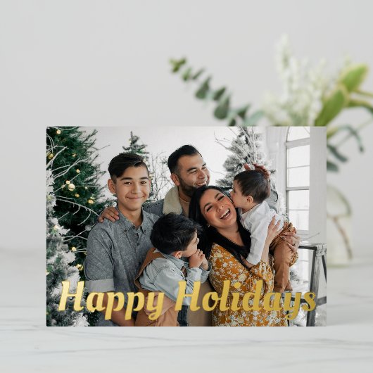Mooi foto prettige feestdagen bericht (Staand Voorkant)
