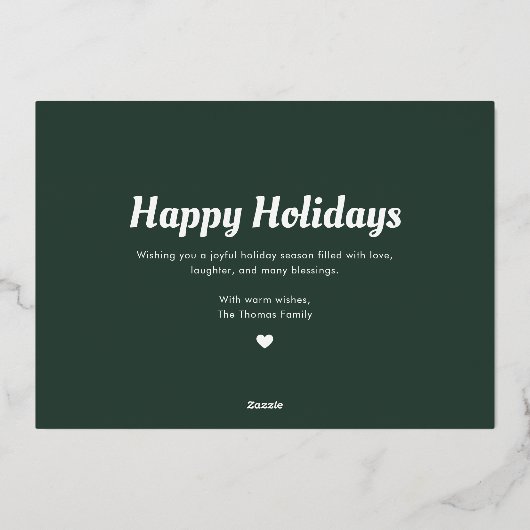 Mooi foto prettige feestdagen bericht (Achterkant)