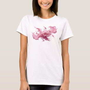 Mooi & Fraai Roze Abstracte Vogels Trendy T-shirt