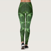 Mooi fractal groen Keltisch patroon Leggings (Achterkant)
