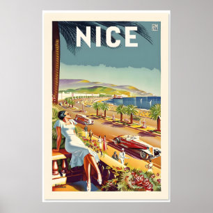 Mooi Frankrijk930s Vintage Stijl Franse Riviera St Poster