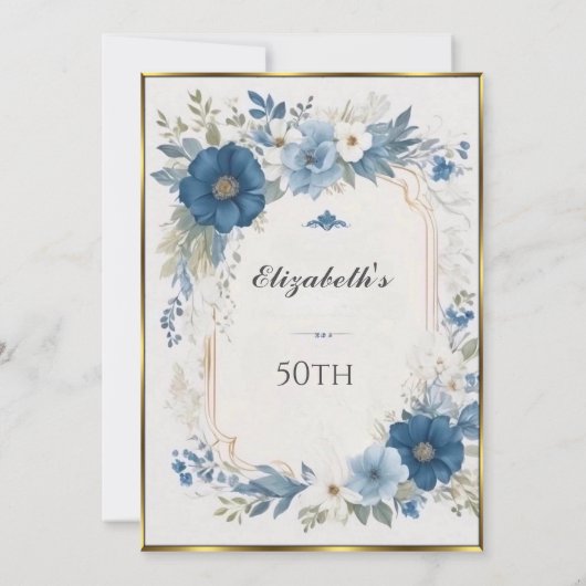 Mooi Frans  50ste verjaardagsfeest Kaart (Achterkant)