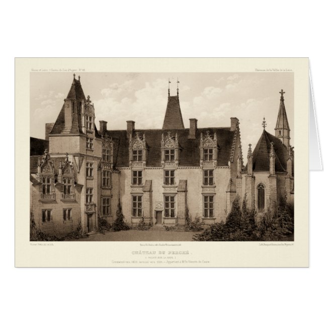 Mooi Frans Chateau in Sepia Tones (Voorkant Horizontaal)